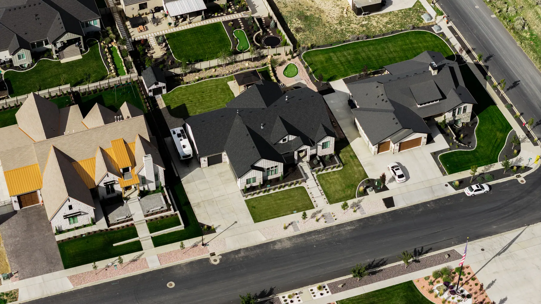 Full lot from above by J&H Landscaping in Utah County