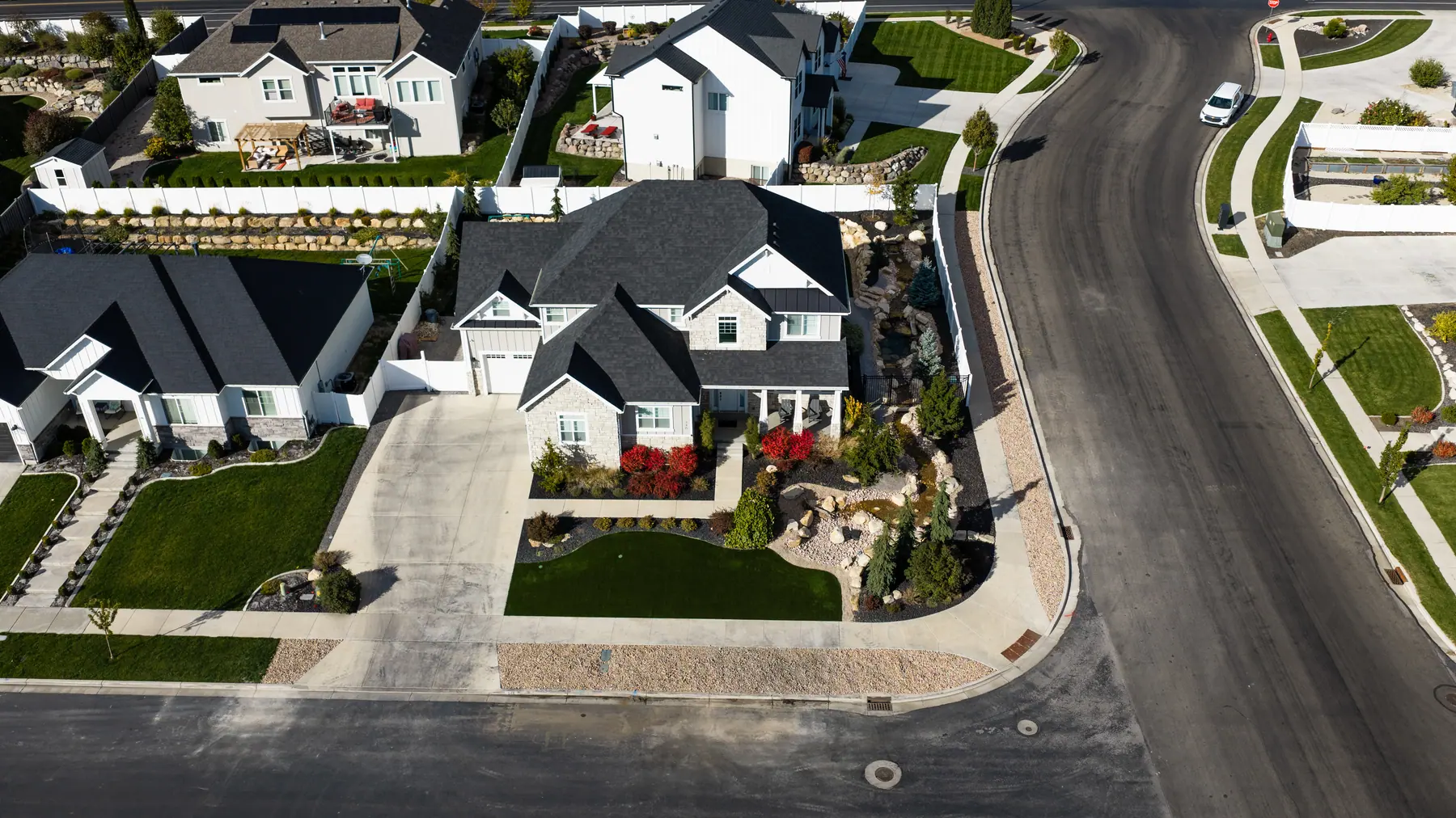 Front yard rock garden by J&H Landscaping in American Fork
