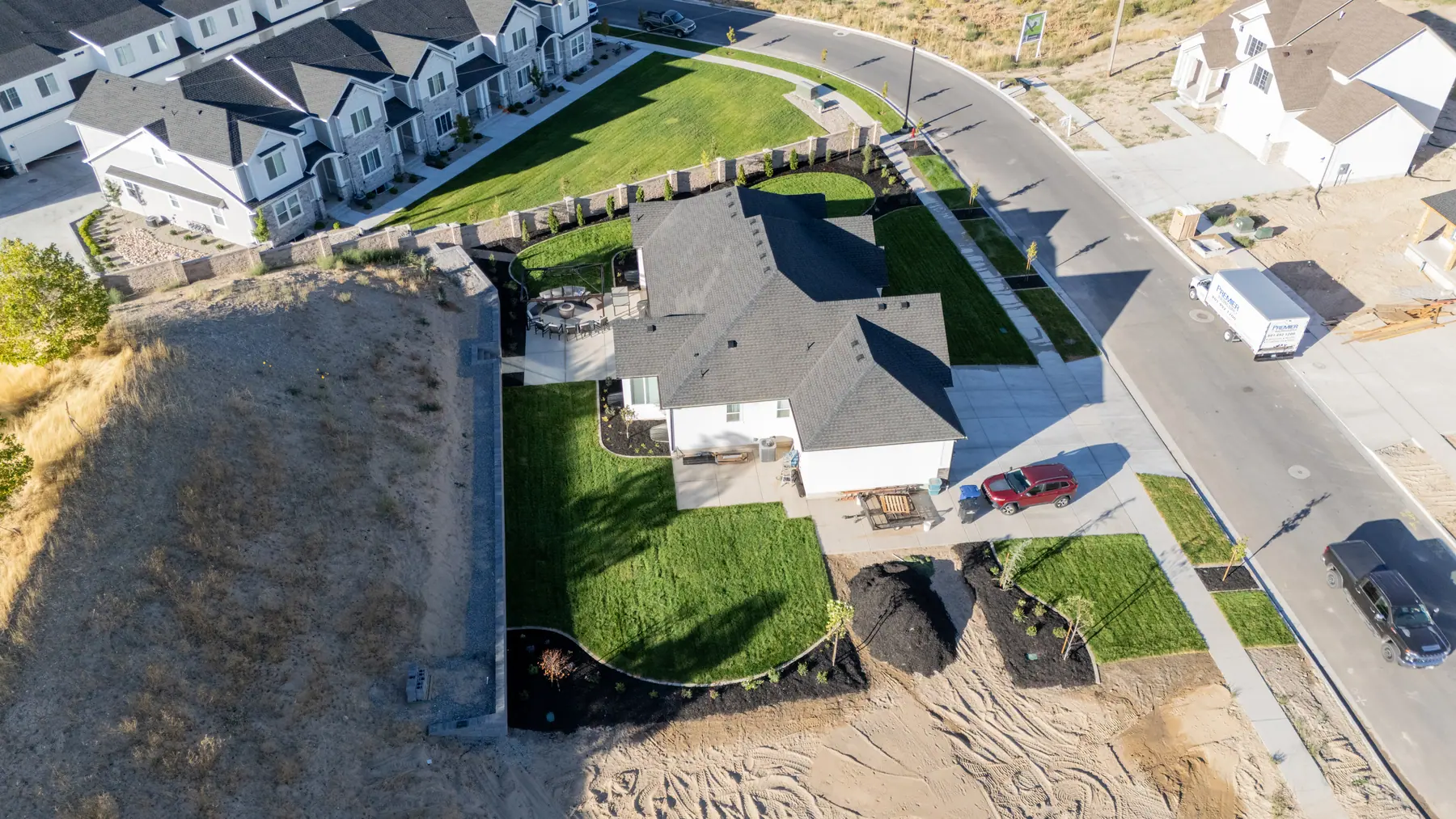 Hillside lot from above by J&H Landscaping in Spanish Fork