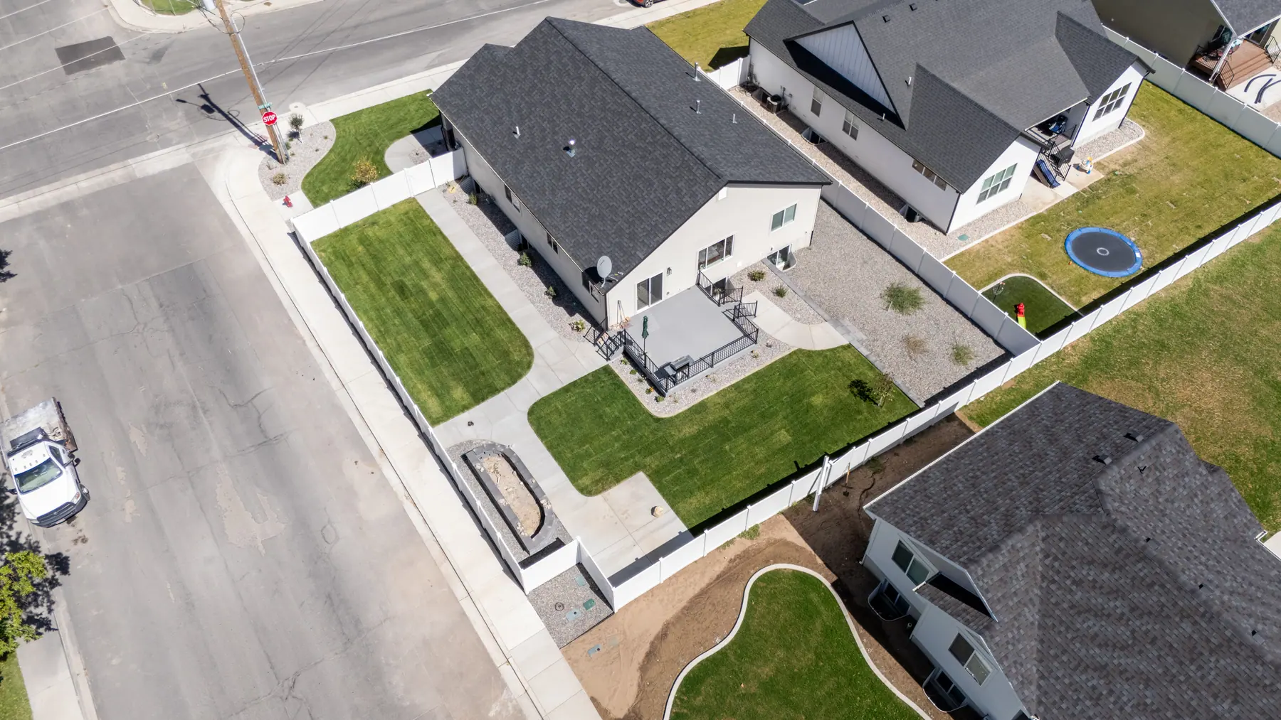 Full yard from above by J&H Landscaping in Payson