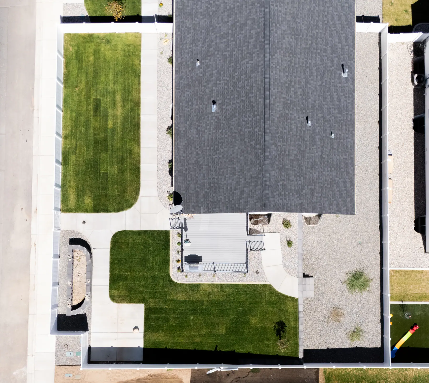 Lawns from straight above by J&H Landscaping in Payson